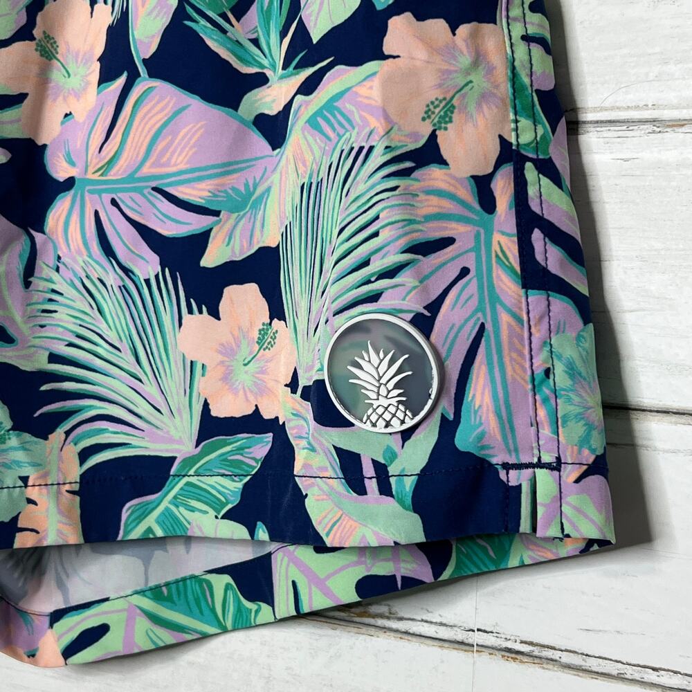 Chubbies Swim Trunks Tropical Floral Print Elastic Waist Drawstring Size XL - Picture 11 of 11